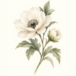 Anemony – plakat botaniczny Minnla