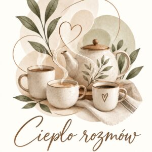 Ciepło rozmów przy herbacie – plakat