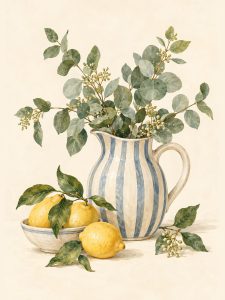 Cytryny i eukaliptus – plakat botaniczny MINNLA
