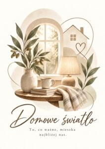Domowe światło w przytulnym wnętrzu
