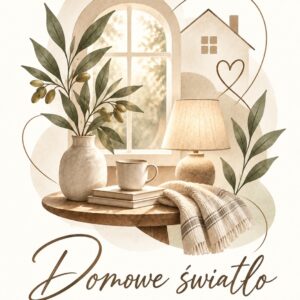 Domowe światło w przytulnym wnętrzu – plakat