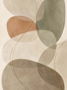 Kamienna równowaga – plakat abstrakcyjny Minnla