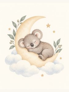 Koala na księżycu — plakat dziecięcy MINNLA