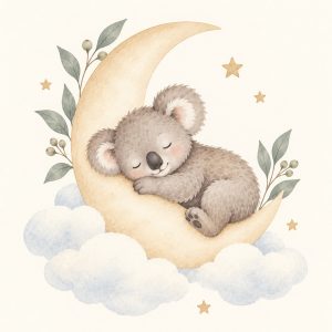 Koala na księżycu — plakat dziecięcy MINNLA