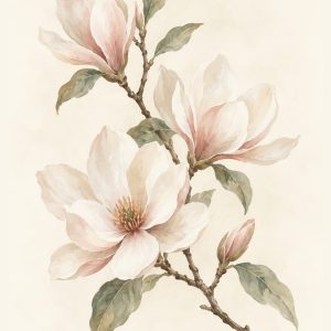 Magnolia – plakat botaniczny Minnla