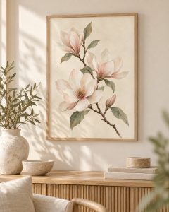 Magnolia – wizualizacja plakatu we wnętrzu