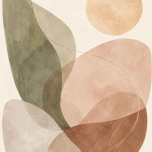 Miękkie formy – plakat abstrakcyjny Minnla
