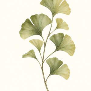 Miłorząb japoński – plakat botaniczny Minnla