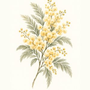 Mimoza – plakat botaniczny Minnla