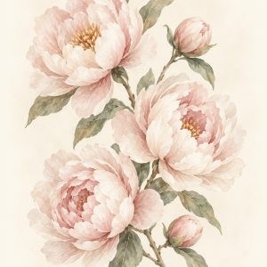 Piwonie – plakat botaniczny Minnla