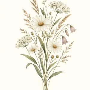 Polne kwiaty – plakat botaniczny Minnla