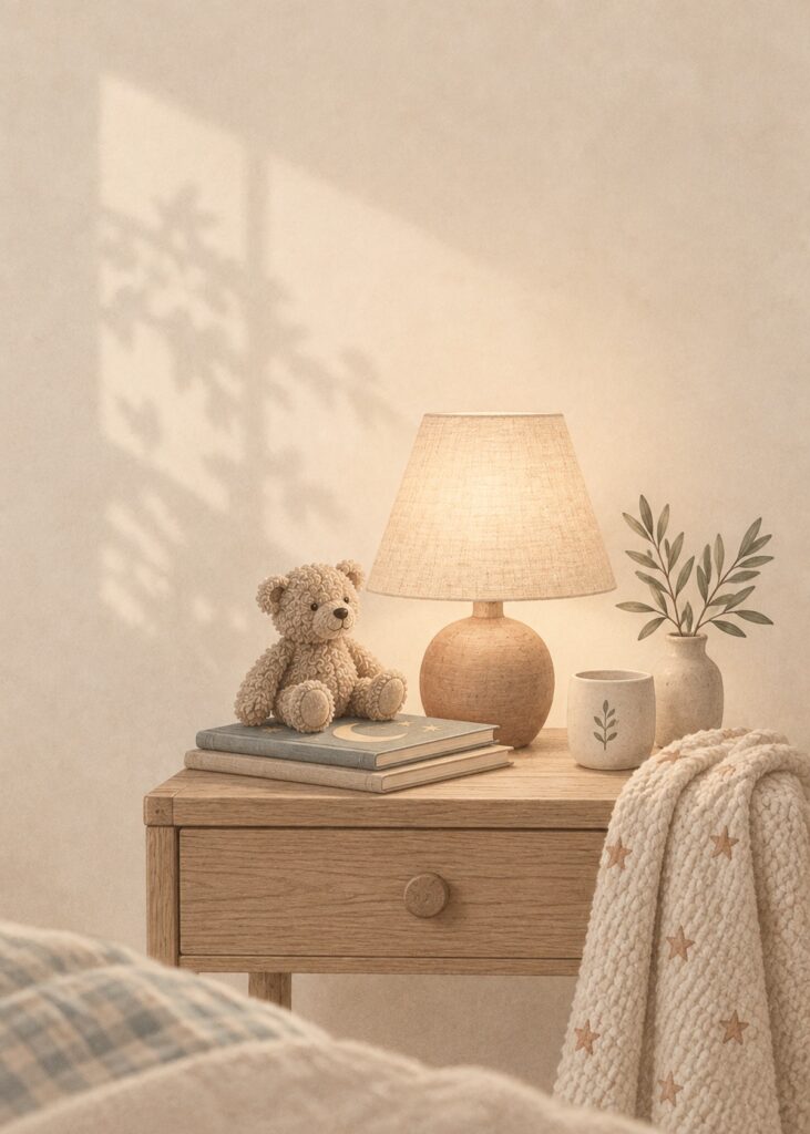 Przytulny kącik nocny z misiem