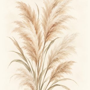 Trawy pampasowe – plakat botaniczny Minnla